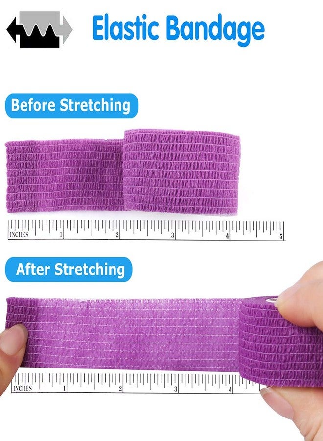 لوتفانسي ضمادات لاصقة ذاتية من لوت فانسي، عبوة من 30 ضمادة، مقاس 1 بوصة × 5 ياردات، ضمادة لاصقة ذاتية اللصق، شريط إسعافات أولية رياضي، ضمادة متماسكة، شريط رياضي، مستلزمات طبية لالتواءات وتورمات الأصابع والكاحلين والمعصمين - Image 4